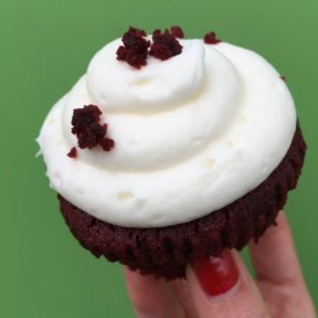 Gluten-free red velvet cupcake from Vanilla Bake Shop